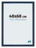 Mura MDF Cadre Photo 48x68cm Bleu Fonce Patine De Face Mesure | Yourdecoration.fr