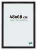 Mura MDF Cadre Photo 48x68cm Noir Grain De Bois De Face Mesure | Yourdecoration.fr
