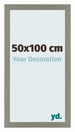 Mura MDF Cadre Photo 50x100cm Gris De Face Mesure | Yourdecoration.fr