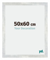 Mura MDF Cadre Photo 50x60cm Argent Brillant Vintage De Face Mesure | Yourdecoration.fr