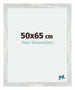 Mura MDF Cadre Photo 50x65cm Argent Brillant Vintage De Face Mesure | Yourdecoration.fr