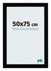 Mura MDF Cadre Photo 50x75cm Noir Brillant De Face Mesure | Yourdecoration.fr