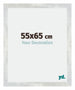 Mura MDF Cadre Photo 55x65cm Argent Brillant Vintage De Face Mesure | Yourdecoration.fr