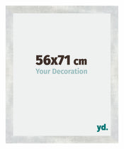 Mura MDF Cadre Photo 56x71cm Argent Brillant Vintage De Face Mesure | Yourdecoration.fr