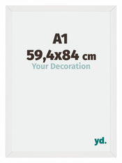 Mura MDF Cadre Photo 59 4x84cm A1 Blanc Brillant De Face Mesure | Yourdecoration.fr