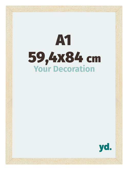 Mura MDF Cadre Photo 59 4x84cm A1 Sable Balayé De Face Mesure | Yourdecoration.fr