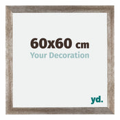Mura MDF Cadre Photo 60x60cm Métal Vintage De Face Mesure | Yourdecoration.fr