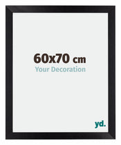 Mura MDF Cadre Photo 60x70cm Noir Mat De Face Mesure | Yourdecoration.fr