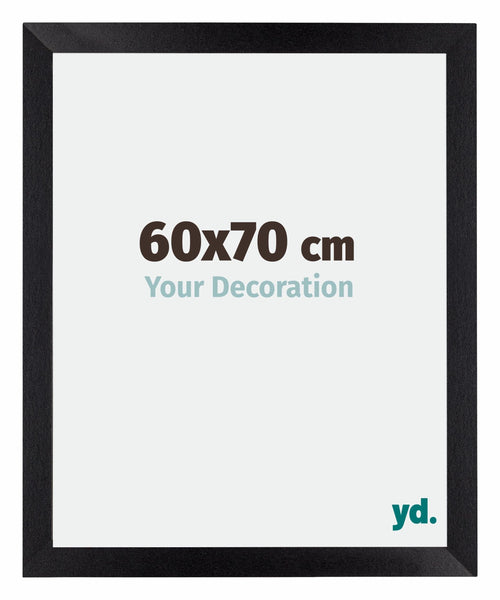 Mura MDF Cadre Photo 60x70cm Noir Mat De Face Mesure | Yourdecoration.fr