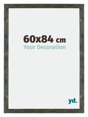 Mura MDF Cadre Photo 60x84cm Bleu Or Mélangé De Face Mesure | Yourdecoration.fr