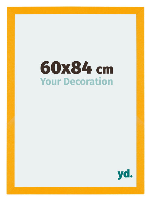 Mura MDF Cadre Photo 60x84cm Jaune De Face Mesure | Yourdecoration.fr