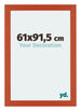 Mura MDF Cadre Photo 61x91 5cm Orange De Face Mesure | Yourdecoration.fr