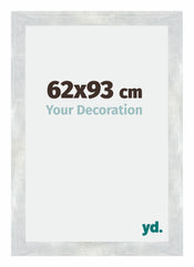 Mura MDF Cadre Photo 62x93cm Argent Brillant Vintage De Face Mesure | Yourdecoration.fr