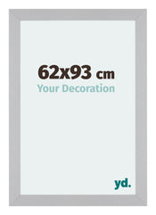 Mura MDF Cadre Photo 62x93cm Argent Mat De Face Mesure | Yourdecoration.fr