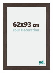 Mura MDF Cadre Photo 62x93cm Chêne Foncé De Face Mesure | Yourdecoration.fr