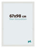 Mura MDF Cadre Photo 67x98cm Blanc Mat De Face Mesure | Yourdecoration.fr