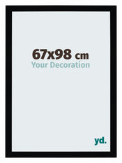 Mura MDF Cadre Photo 67x98cm Noir Brillant De Face Mesure | Yourdecoration.fr
