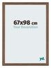Mura MDF Cadre Photo 67x98cm Noyer Fonce De Face Mesure | Yourdecoration.fr