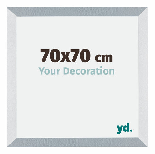 Mura MDF Cadre Photo 70x70cm Aluminium Brossé De Face Mesure | Yourdecoration.fr