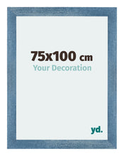 Mura MDF Cadre Photo 75x100cm Bleu Brillant Geveegd De Face Mesure | Yourdecoration.fr