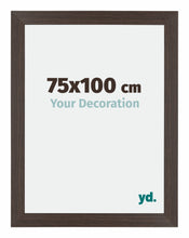 Mura MDF Cadre Photo 75x100cm Chêne Foncé De Face Mesure | Yourdecoration.fr
