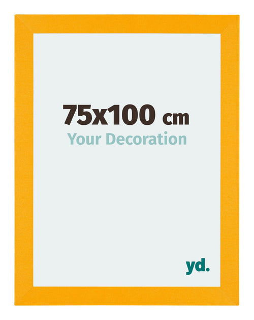 Mura MDF Cadre Photo 75x100cm Jaune De Face Mesure | Yourdecoration.fr