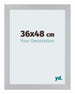 Mura MDF Cadre Photo 36x48cm Argent Mat De Face Mesure | Yourdecoration.fr