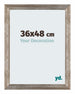 Mura MDF Cadre Photo 36x48cm Noyer De Face Mesure | Yourdecoration.fr