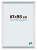 Mura MDF Cadre Photo 67x98cm Aluminium Brosse De Face Mesure | Yourdecoration.fr