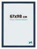 Mura MDF Cadre Photo 67x98cm Bleu Fonce Patine De Face Mesure | Yourdecoration.fr