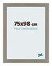 Mura MDF Cadre Photo 75x98cm Anthracite De Face Mesure | Yourdecoration.fr