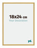 New York Aluminium Cadre Photo 18x24cm Or Brillant De Face Mesure | Yourdecoration.fr