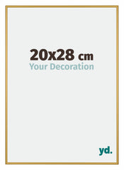 New York Aluminium Cadre Photo 20x28cm Or Brillant De Face Mesure | Yourdecoration.fr