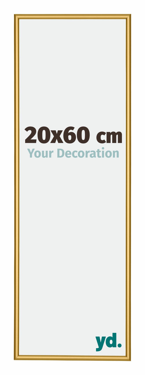 New York Aluminium Cadre Photo 20x60cm Or Brillant De Face Mesure | Yourdecoration.fr