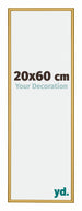 New York Aluminium Cadre Photo 20x60cm Or Brillant De Face Mesure | Yourdecoration.fr