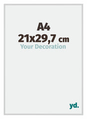 New York Aluminium Cadre Photo 21x29 7cm A4 Argent Mat De Face Mesure | Yourdecoration.fr