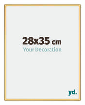 New York Aluminium Cadre Photo 28x35cm Or Brillant De Face Mesure | Yourdecoration.fr