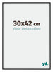 New York Aluminium Cadre Photo 30x42cm Noir Mat De Face Mesure | Yourdecoration.fr