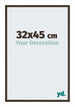New York Aluminium Cadre Photo 32x45cm Structure Noyer De Face Mesure | Yourdecoration.fr