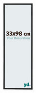 New York Aluminium Cadre Photo 33x98cm Noir Mat De Face Mesure | Yourdecoration.fr