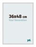 New York Aluminium Cadre Photo 36x48cm Argent Mat De Face Mesure | Yourdecoration.fr
