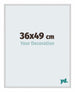 New York Aluminium Cadre Photo 36x49cm Argent Mat De Face Mesure | Yourdecoration.fr