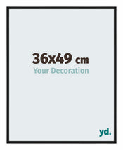 New York Aluminium Cadre Photo 36x49cm Noir Mat De Face Mesure | Yourdecoration.fr