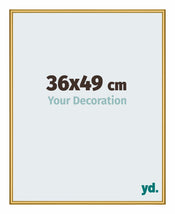 New York Aluminium Cadre Photo 36x49cm Or Brillant De Face Mesure | Yourdecoration.fr