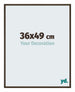 New York Aluminium Cadre Photo 36x49cm Structure Noyer De Face Mesure | Yourdecoration.fr