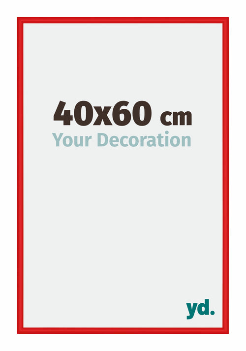 New York Aluminium Cadre Photo 40x60cm Rouge Ferrari De Face Mesure | Yourdecoration.fr