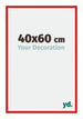 New York Aluminium Cadre Photo 40x60cm Rouge Ferrari De Face Mesure | Yourdecoration.fr