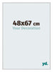 New York Aluminium Cadre Photo 48x67cm Argent Mat De Face Mesure | Yourdecoration.fr