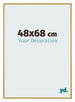 New York Aluminium Cadre Photo 48x68cm Or Brillant De Face Mesure | Yourdecoration.fr