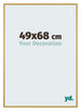 New York Aluminium Cadre Photo 49x68cm Or Brillant De Face Mesure | Yourdecoration.fr